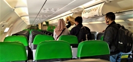 Maskapai penerbangan sepi penumpang selama pandemi covid-19 (Gambar: Marahalim Siagian)