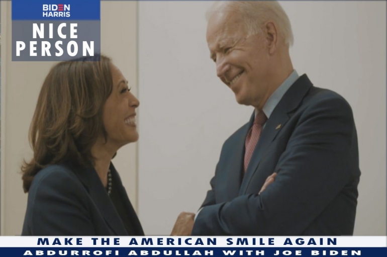 Joe Biden sebagai figur yang bahagia (diolah pribadi dari joebiden.com)