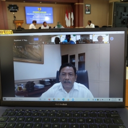 Kepala BPSDM PUPR Sugiyartanto beri sambutan secara virtual