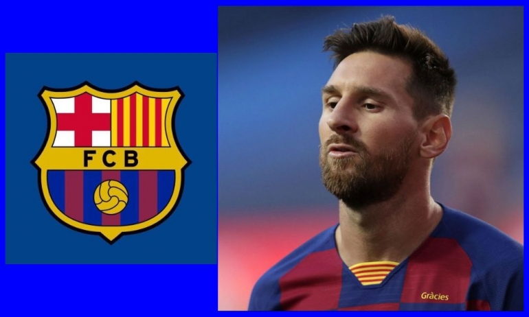 FC Barcelona dan Lionel Messi kembali bersama untuk setidaknya sampai Juni 2021. Gambar: diolah dari Twitter/FCBarcelona dan Goal.com