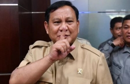 Menteri Pertahahan RI, Prabowo Subianto Djodjohadikusumo (Antara.com/Sigid Kurniawan)