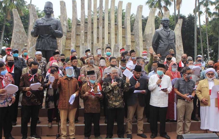 KAMI dideklarasikan pada tanggal 18 Agustus 2020, tepat 75 tahun Indonesia merdeka. Sumber:beritasatu.com