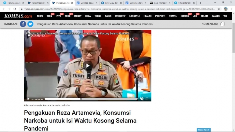 Salah satu video di berita kompas.com/ Foto: tangkapan layar kompas.com