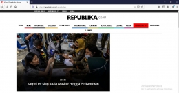 Gambar 5.1: tampilan kolom Republika TV (dokpri)