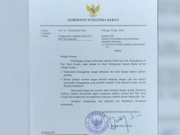 Surat Gubernur Sumbar kepada Menkominfo penghapusan Injil bahasa Minang (sumber: tagar.id)