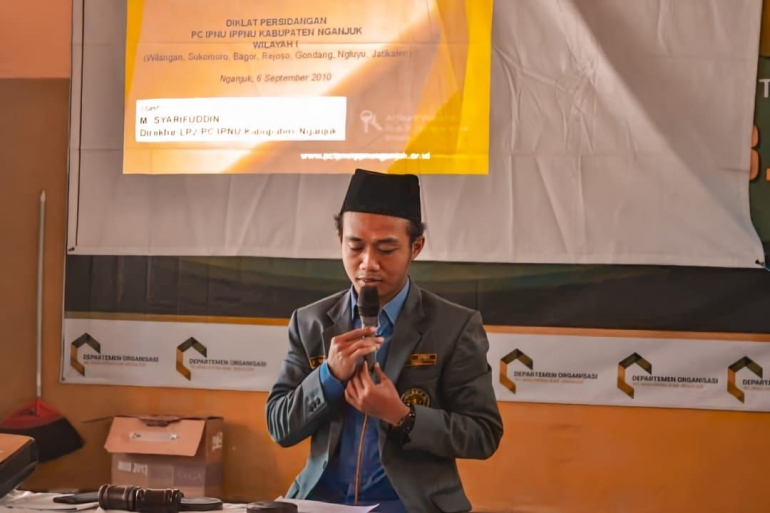 Pemateri Diklat Persidangan M Syarifuddin | Dok. LP2 PC IPNU Nganjuk