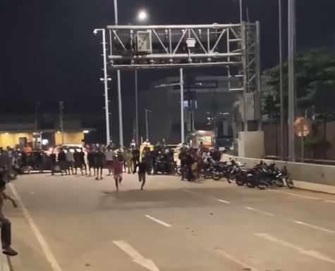 Balap liar di jalan raya (tangkap layar @speedrun.100m-IG)