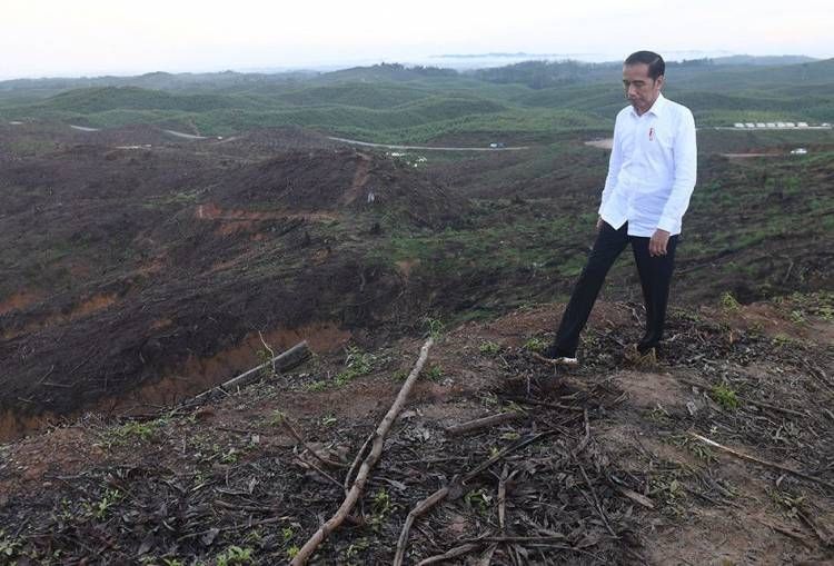 Indonesian President Joko Widodo inspects an area planned to be the location of Indonesia's new capital in East Kalimantan province on Dec 17, 2019.PHOTO: REUTERS