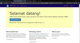 Penampakan beranda KBBI Daring/tangkapan layar pribadi