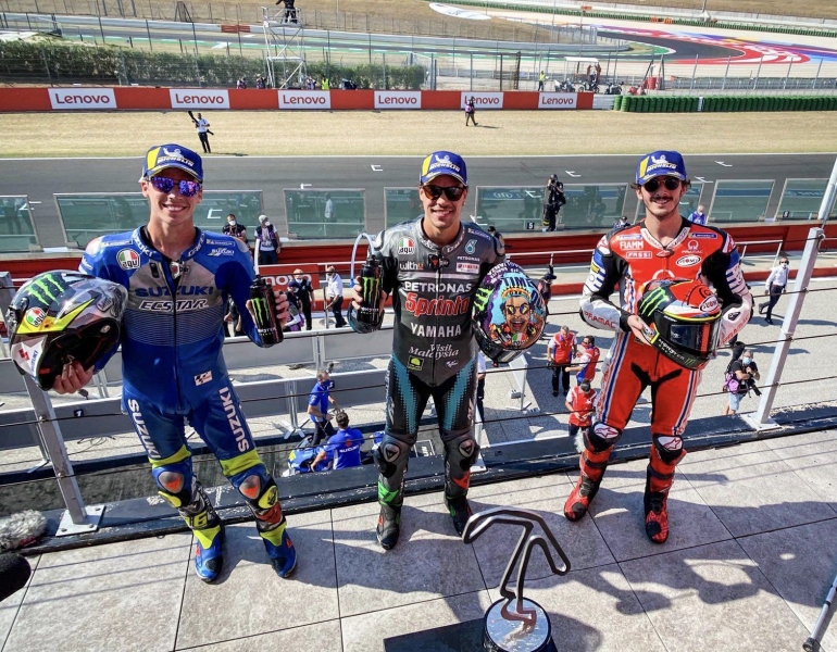 3 tim berbeda happy di podium Misano (dok.motogp.com)