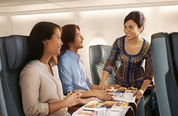 Layanan dalam pesawat SQ. Sumber: www.singaporeair.com