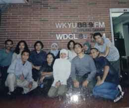 Penulis saat mengikuti pendidikan broadcast radio di WKU Kentucky USA (dokumen pribadi) 