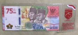 Uang Peringatan Kemerdekaan 75 (UPK 75) Republik Indonesia. (Foto: Koleksi Pribadi)