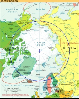 Lingkar Arktik (Source : Wikipedia.com)