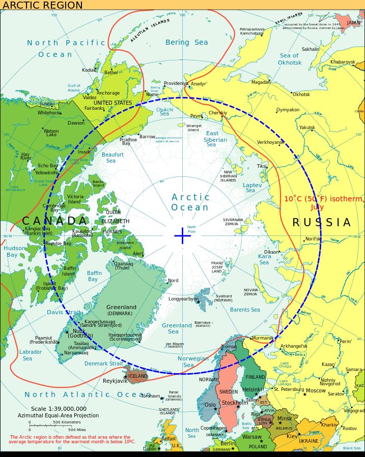 Lingkar Arktik (Source : Wikipedia.com)