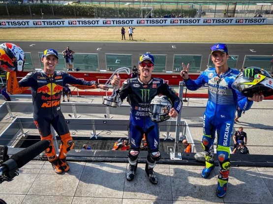 Pengisi podium seri Emilia Romagna (20/9). Gambar: Twitter/Motogp