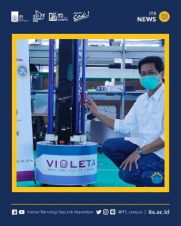 Robot UV 'Violeta' yang diciptakan ITS (sumber: twitter ITS)