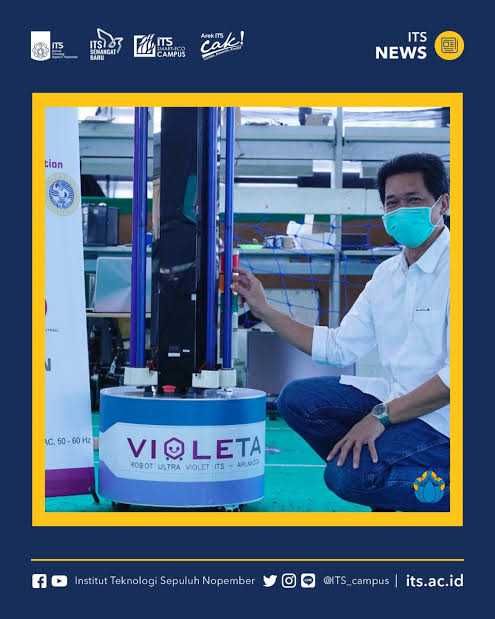 Robot UV 'Violeta' yang diciptakan ITS (sumber: twitter ITS)