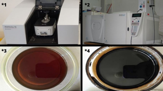 *1 FTIR *2 GC-MS *3 WCO * WCO + Bitumen (Sumber: scientific.net)