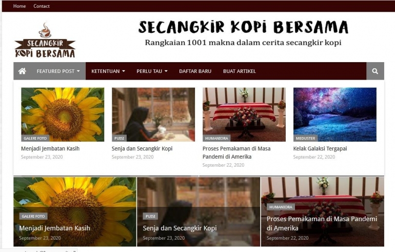 Hasil tangkapan layar Google- Beranda Secangkir Kopi Bersama