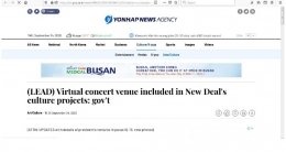 YNA news article: Virtual concert