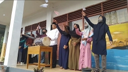 Kepala Madrasah Tsanawiyah PP. Nurul Falah membuka kegiatan English Camp. (Dokpri)