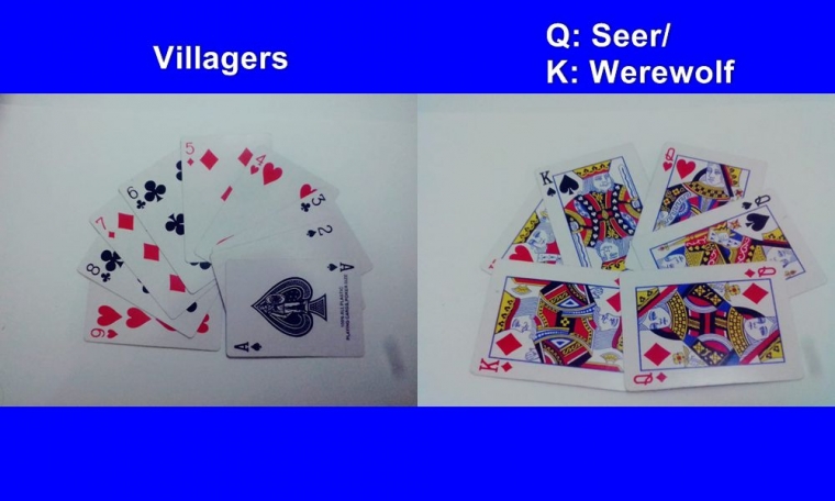 Bermain Werewolf juga bisa dengan kartu remi. Gambar: Dokpri/DeddyHS