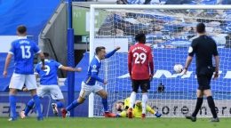 Gol penyeimbang dari Broghton di menit akhir (sumber: Instagram.com/manchesterunited)