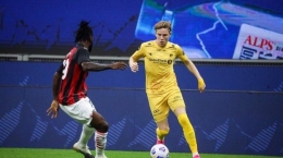 Jens Petter Hauge (kanan) tampil apik melawan Milan dan kini jadi target buruan Rossoneri. | foto: Instagram @jenspetterhauge via tribunnews.com