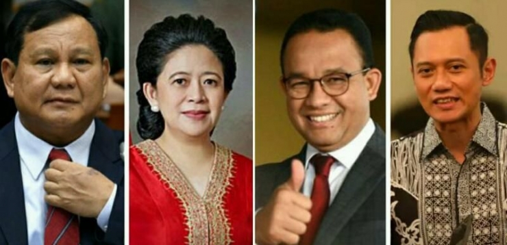 Prabowo-Puan dan Anies-AHY (Sumber: RiauSky.com)