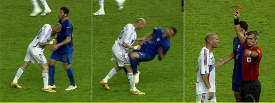 Zidane versus Materazzi di Piala Dunia 2006 (sumber gambar : beritagar.id/)