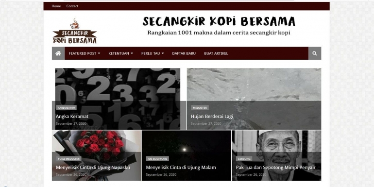 Tangkapan layar Google -- Beranda Secangkir Kopi Bersama (dokpri)