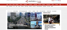 Gambar 1. Tampilan laman web Antara News (26 September 2020) | www.antaranews.com