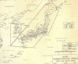 Scap Adminitrative Area Japan and South Korea  yang menunjukkan Pulau Dokdo termasuk wilayah Korea Selatan (Gambar diambil dari blog.naver.com)