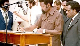 Walter Lini, perdana menteri pertama Vanuatu, 1980-1991 (qureta.com)