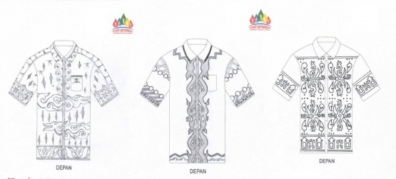 Hasil kreasi siswa membuat desain batik dari ragam hias waruga. Sumber: Wuri Handoko