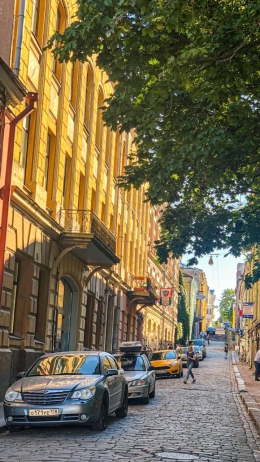 Jalan di pusat Kota Vyborg. (Foto pribadi, 2020) 