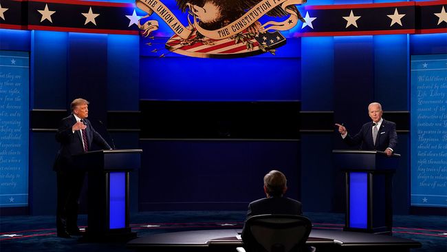 Debat perdana Trump dan Biden di Pilpres 2020. Sumber: The Associated Press 