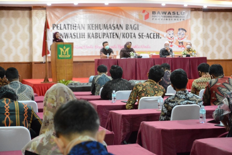 Pelatihan Kehumasan Panwaslih Aceh( dok : humas panwaslih aceh)