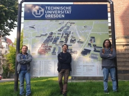Penulis bersama kolega di TU Dresden (Foto: dok. Dion Kassel)