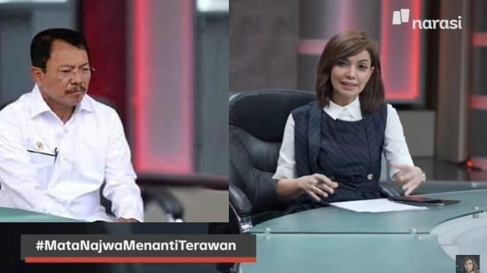 Menteri Kesehatan Terawan Agus Putranto (kiri) dan jurnalis sekaligus presenter Najwa Shihab (kanan) | Sumber gambar: tribunnews.com/ narasi tv