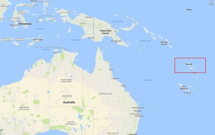 Letak negara Vanuatu (dalam kotak) (Sumber gambar: Detik.com)