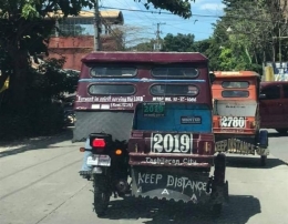 Kutipan ayat suci pada Tricycle di Bohol
