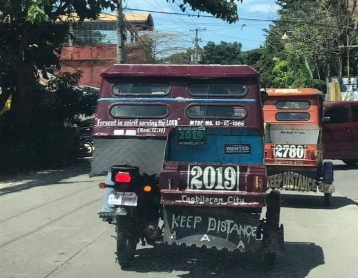 Kutipan ayat suci pada Tricycle di Bohol