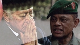 Mantan Presiden Soeharto (kiri) dan Mantan Panglima TNI Jenderal (Purn) TNI Gatot Nurmantyo | Sumber gambar: suratkabar.id