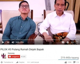 Canal Youtube Kaesang Pangarep Putra Jokowi (Sumber: solopos.com)