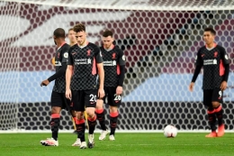 Jota (20) mungkin terlihat tak percaya dengan apa yang dialami Liverpool di markas Aston Villa. Gambar: Getty Images via Standard.co.uk