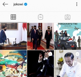 Instagram Jokowi| Tangkapan layar dokpri