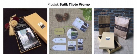 Batik Tjipto Warno memberi kesan produk premium melalui kartu nama yang dilengkapi dengan bag. (Foto dokumentasi Astragraphia)