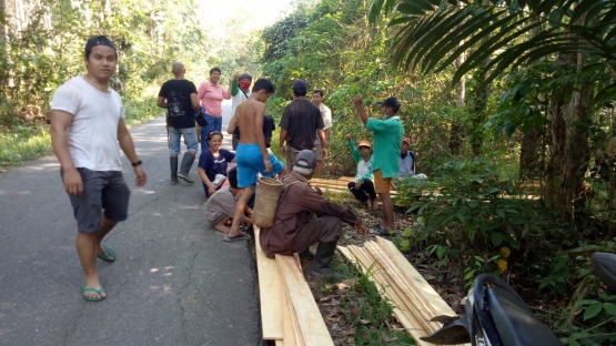 persiapan kayu sebagai bahan - dok Sr Sari PI